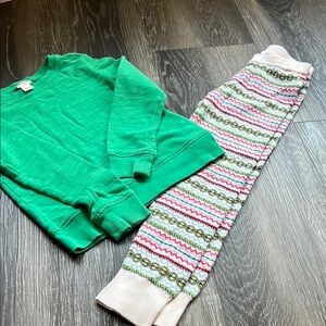 J. Crew Green Sweatshirt & sweater leggings Gap Kidsz S Vibrant and Eye-catching